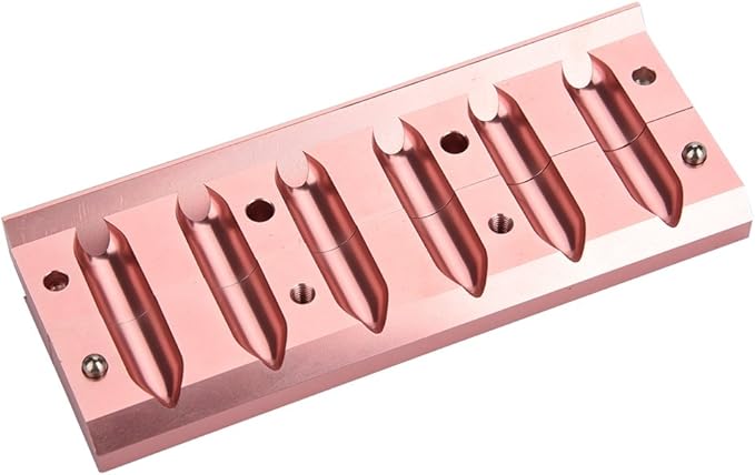 Ymiko 12.1 Dual-Use Lipstick Maker - 6 Cavity Lipstick & Lip Balm Maker, Rose Gold Aluminum Alloy