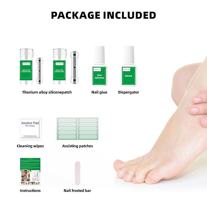 Ingrown Toenail Treatment, Nails Corrector Tool, Professional Toenail Correction Remover Repair Removal Kit for Rapid Relief