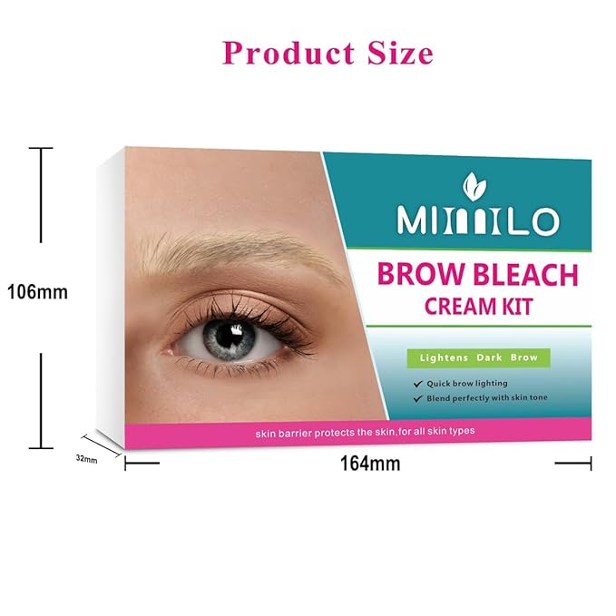Brow Bleach Kit, Eyebrow Bleach, Brow Lightening Kit, Eyebrow Lightener, Brow Lightening, Gentle & Effective, Works for All Brow Types, Creates You a Lighter & Natural Brow Color, 5 Applications
