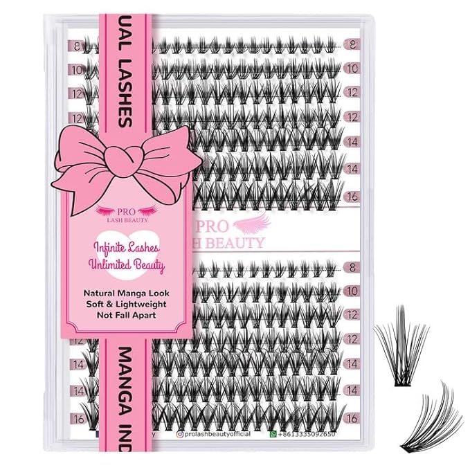 280 Pcs Individual Lashes 30D Mixed Lash Clusters Devil Style Lashes That Look Like Eyelash Extensions Wispy Lashes DIY Individual Lashes At Home (30D-D-8-16mix,Manga)