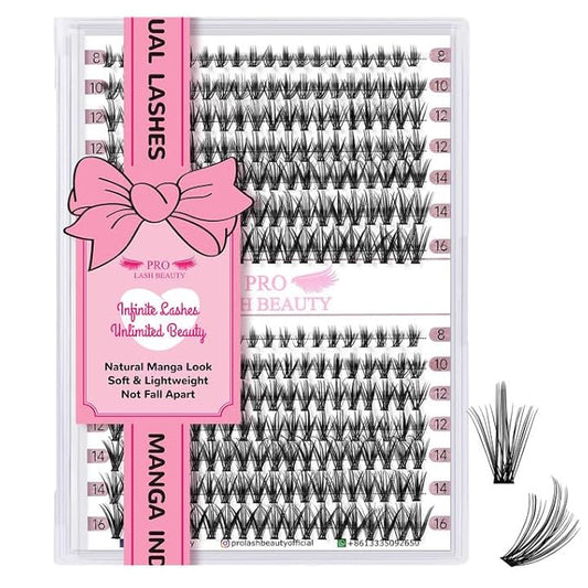 280 Pcs Individual Lashes 30D Mixed Lash Clusters Devil Style Lashes That Look Like Eyelash Extensions Wispy Lashes DIY Individual Lashes At Home (30D-D-8-16mix,Manga)