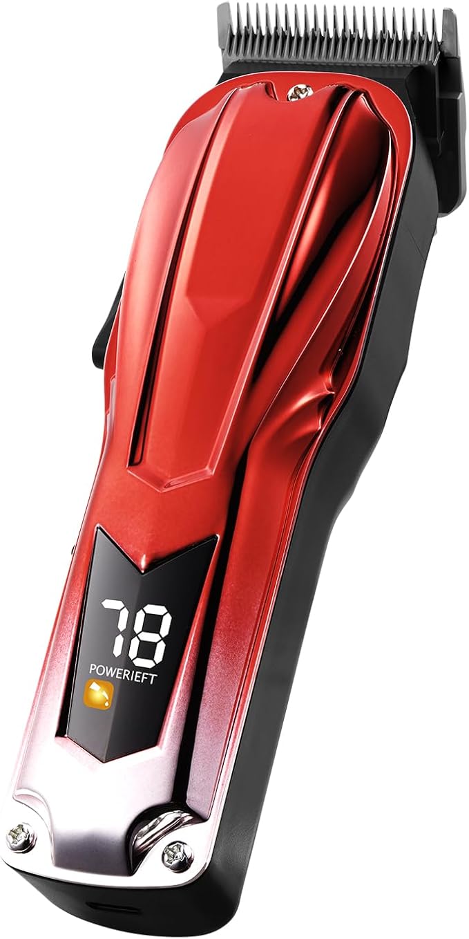 VEVOR Professional Hair Clipper for Men, Cordless Barber Clipper with 6800RPM Brushless Motor & LED Display, Men's Hair Cutting Grooming Kit with 8 Guide Combs for Home Barber, Ideal Gift for Husband