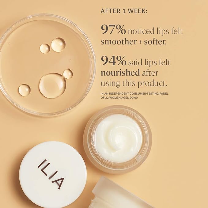 ILIA - Lip Wrap Overnight Treatment Mask | Non-Toxic, Vegan, Cruelty-Free, Exfoliating + Hydrating to Reveal Smooth, Soft Lips (0.34 fl oz | 10 ml)