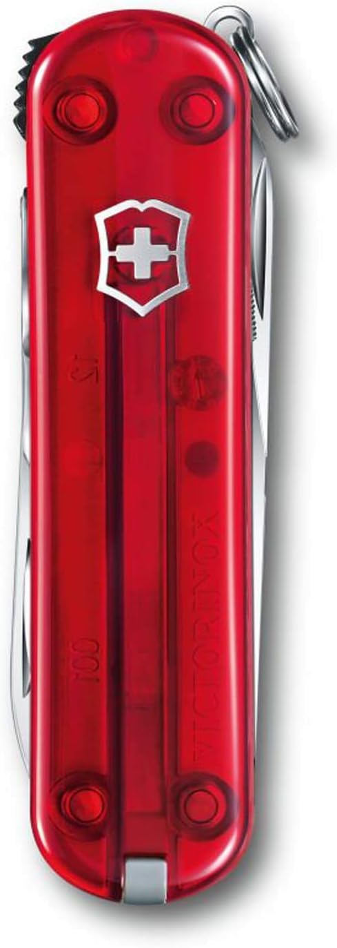 Victorinox Nail Clip 580, 8 Functions, Swiss Made Multi-Tool with Nail File, Nail Cleaner and Small Blade - Ruby