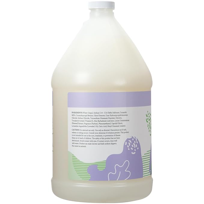 Ginger Lily Farms Botanicals Nourishing Body Wash, 100% Vegan & Cruelty-Free, Bath & Shower Gel for Men and Women, Lavender Chamomile Scent, 1 Gallon Refill (128 fl oz)