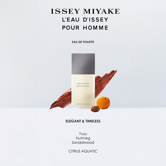 Issey Miyake L'Eau d'Issey Pour Homme Eau de Toilette - Fragrance for Men - Pure & Fresh - With Notes of Yuzu, Nutmeg & Sandalwood - 4.2 oz