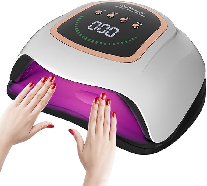 UV LED Nail Lamp, 300W Professional UV Nail Dryer Light for Gel Nails with 72 Beads, Fast Curing Gel Polish Lamp Auto Sensor 4 Timer Setting, Nail Art Drying Tools for Fingernail and Toenail