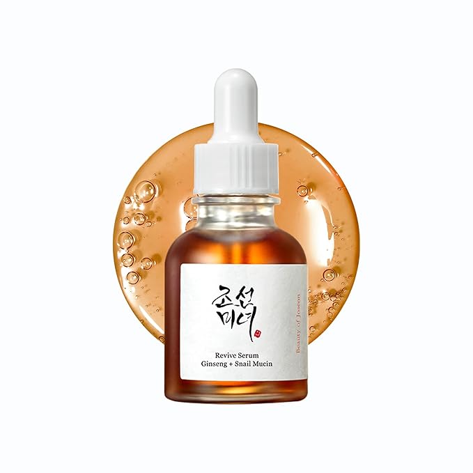 Beauty of Joseon Revive Snail Mucin Ginseng Serum Hydrating Peptide Facial Moisturizer Dark Spot Acne Scar Remover for Sensitive Face. Korean Skin Care for Men and Women, 30ml, 1fl. oz