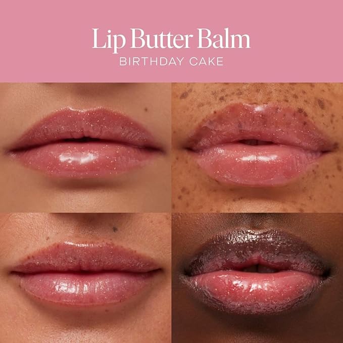 Summer Fridays Tinted Lip Butter Balm - Conditioning Vegan Lip Balm for Instant Moisture, Shine & Hydration - Softening & Soothing Skincare - Birthday Cake (.5 Oz)