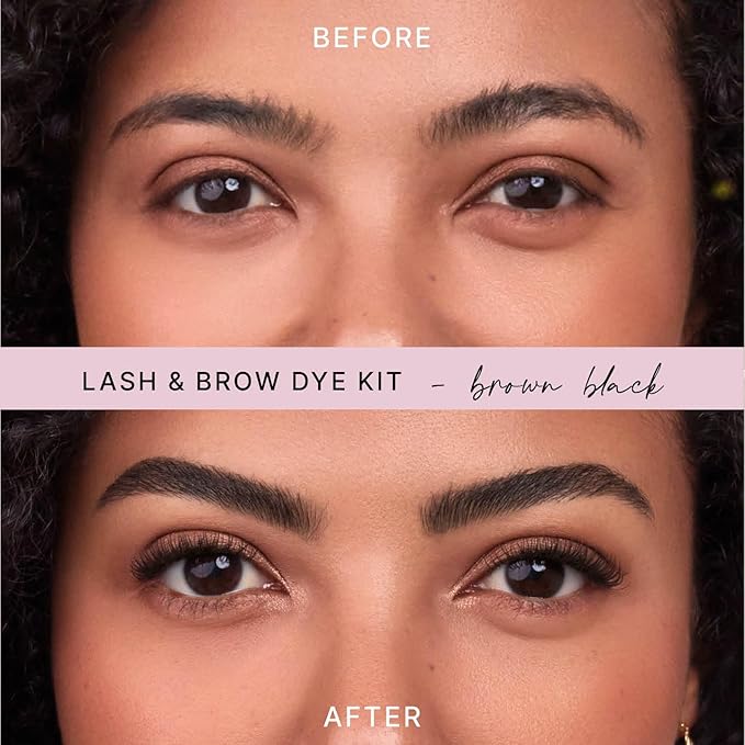 1000 Hour Professional Formula Lash & Brow Kit - Defined Brows w/a Long-Lasting Formula with Eyebrow Mascara - Brow Gel for Stunning Brows that Last Up To 6 Weeks with 12 Applications - Brown Black