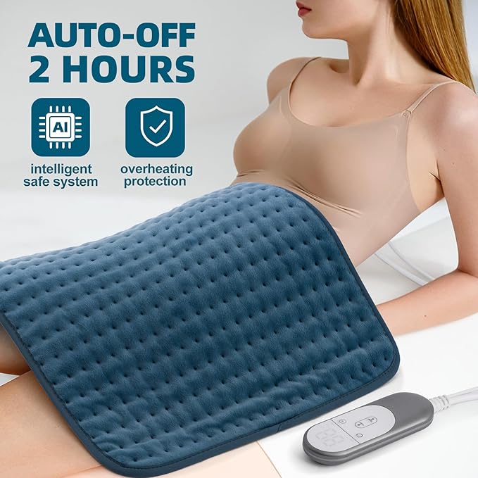 XX-Large Heating Pad for Back Pain Relief, Neck, Shoulder & Cramps - 16''x24'', Moist/Dry Heat, Auto-Off, Machine Washable - Ideal Gift for Christmas & Mother's Day - Gifts for Women, Mom Dad Daughter