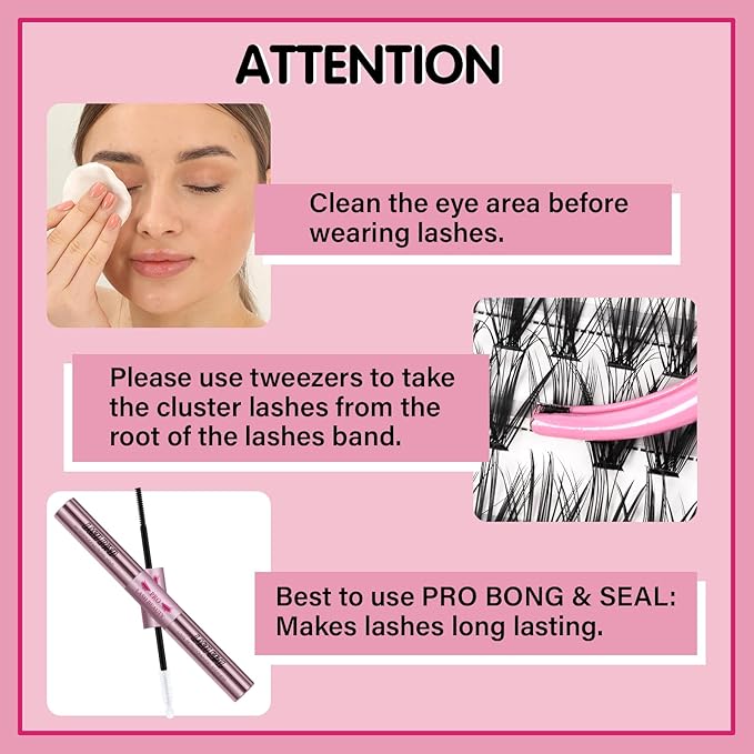 280 Pcs Individual Lashes 30D Mixed Lash Clusters Devil Style Lashes That Look Like Eyelash Extensions Wispy Lashes DIY Individual Lashes At Home (30D-D-8-16mix,Manga)