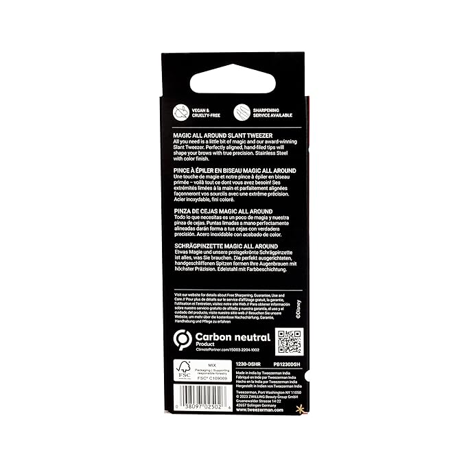 Tweezerman Magic All Around Slant Tweezer - Eyebrow Tweezers for Women and Men