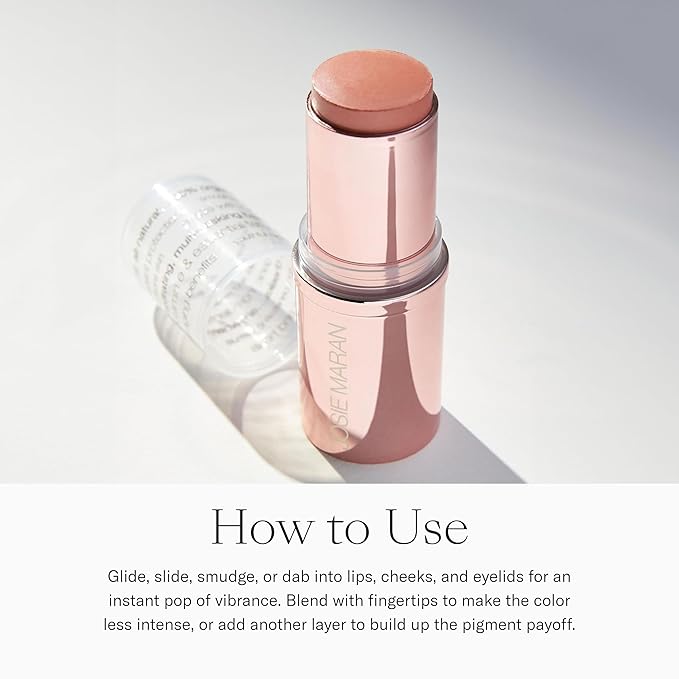 Josie Maran Color Stick & Lip Gloss Makeup Set - Argan Oil-Based Makeup Balm for Lips, Cheeks & Eyes + Hyaluronic Acid Infused Plumping Lip Gloss (4 Piece Set)