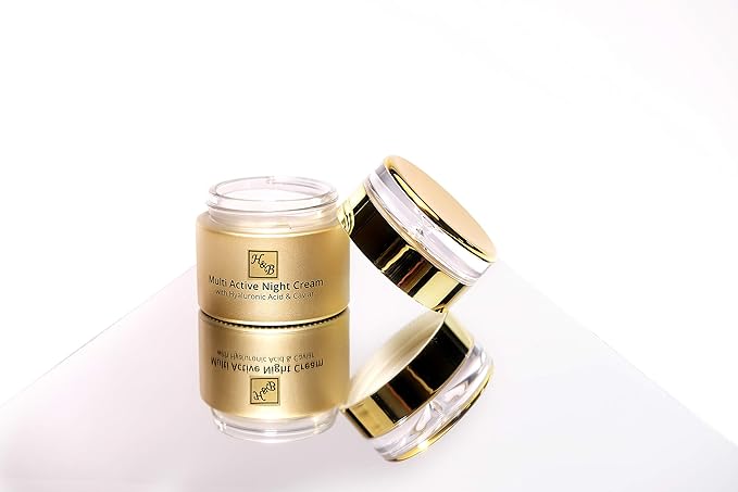 H&B Multi-Active Night Cream Anti-Aging Face Moisturizer for Women Hyaluronic Acid Caviar Extract