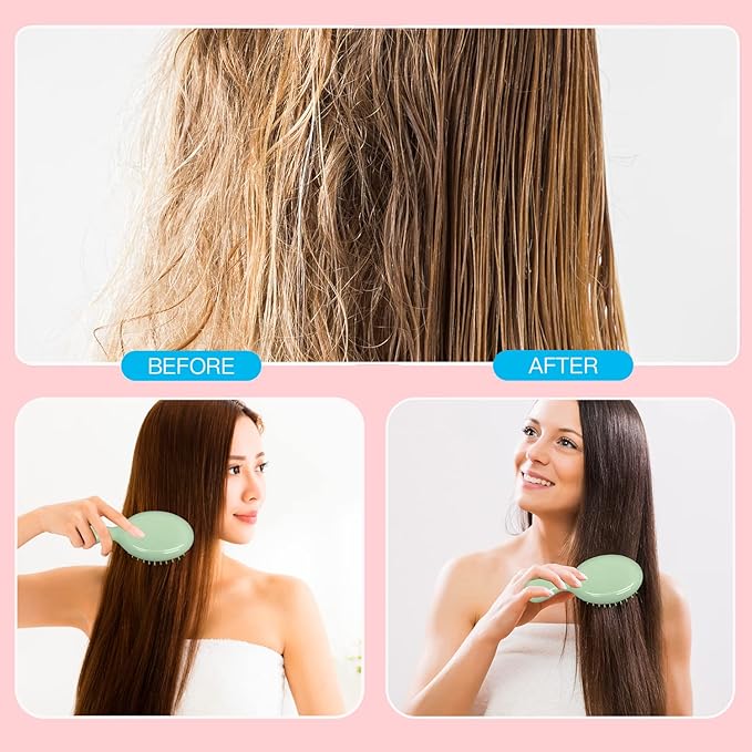 36 Pieces Mini Wet Hair Brush, Travel Detangling Brush, for Most Hair Types, with Ease Knots Without Tears or Breakage, Multicolor