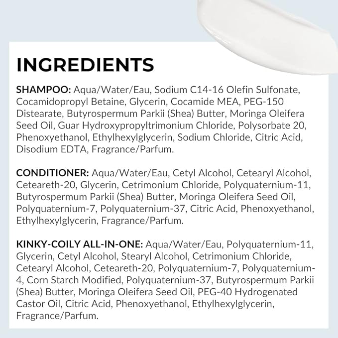 Love Ur Curls - Shampoo & Conditioner Set with All in One Curl Cream Styler for Kinky & Coily Hair, 3 Step System for Repair and Moisturizing