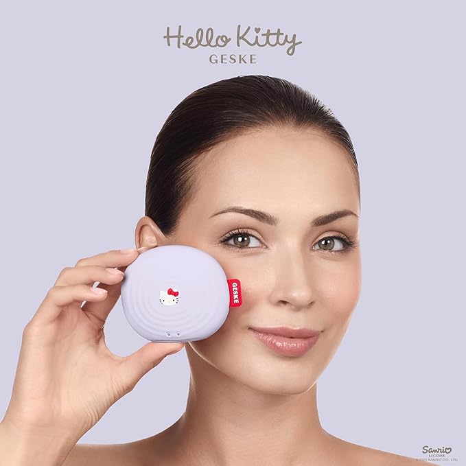x Hello Kitty SmartAppGuided Sonic Facial Brush | 4 in 1 Electric Cleansing Brush | Daily Skincare Routine | Facial Massager