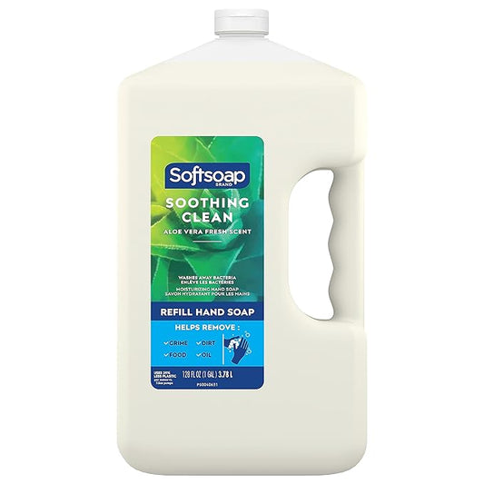 Softsoap Soothing Clean Liquid Hand Soap Refill, Aloe Vera Scent, 1 Gallon (201900) (792739)