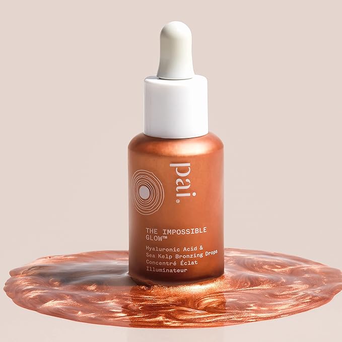 Pai Skincare - The Impossible Glow Organic Hyaluronic Acid + Sea Kelp Glow Drops | Natural, Vegan, Sensitive Skincare (Bronze, 1 fl oz | 30 ml)