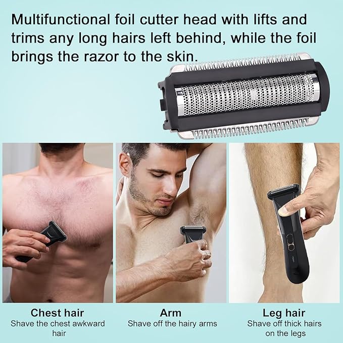 Replacement Blade Compatible with MANSCAPED The Handyman: Foil Blades for Portable Men’s Travel Facial Hair Groomer(2Pack)