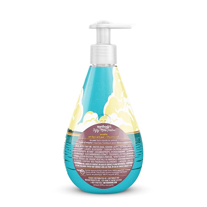 Set of 6 Limited Edition Handsoap - Green Cleaning - Cruelty-Free- Biodegradable formula made with plant-based cleansers + without parabens or phthalates (6, Gel Harbor Cove)