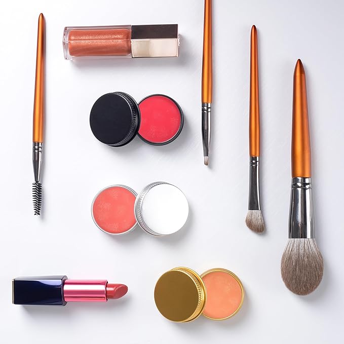 24 Pack 4oz Screw Top Aluminum Tin Jars with Screw Lids and Blank Labels - Refillable 120ml Metal Containers for Lip Balms, Candles, Salves, Spices, Crafts (Black)