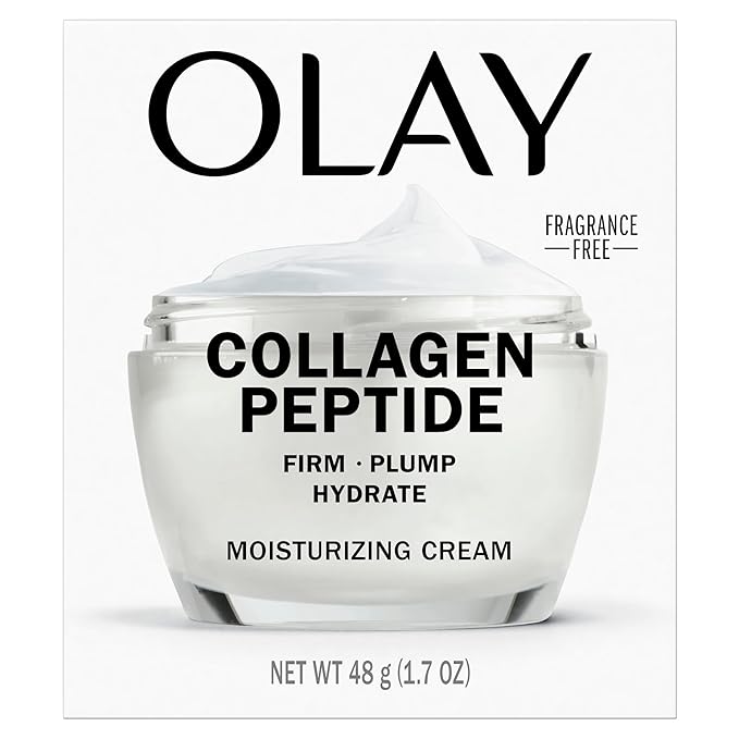 Olay Collagen Peptide Face Moisturizer, Firming Cream for Women, Fragrance-Free, Non-Greasy - Hydrating, Anti-Aging, Anti-Wrinkle, Smooth Fine Lines, Plumping Skin Care - Niacinamide, 1.7 Oz