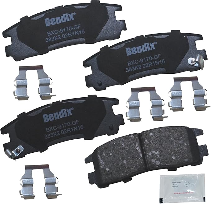 Bendix Priority1 CFC383K2 Ceramic Rear Brake Pads for Select Models Chrysler Sebring,Dodge Avenger,Stealth,Stratus,Eagle Summit,Talon,Vista,Mitsubishi,Diamante,Eclipse,Expo,LRV,Galant,Sigma,Plymouth