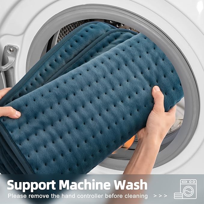 17x33 Heating Pad for Pain Relief | Ultra-Soft Microplush Fabric | 6 Adjustable Heat Settings (Moist & Dry) | Safe 2-Hour Auto Shut-Off | Perfect for Back, Neck, Shoulders | Great Gift Idea