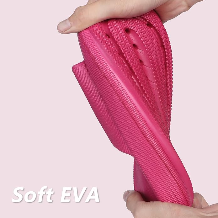 Menore Slippers for Women and Men Quick Drying, Parent-Child EVA Open Toe Soft Slippers, Non-Slip Soft Shower Spa Bath Pool Gym Beach House Sandals for Indoor & Outdoor