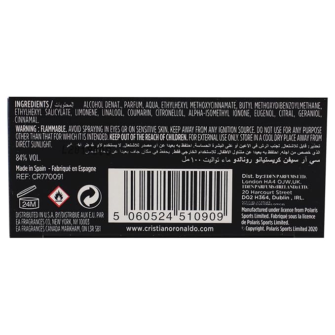 CRISTIANO RONALDO Eau De Toilette Cologne From Cristiano Ronaldo's Original Men's Fragrance Collection - 3.4 oz