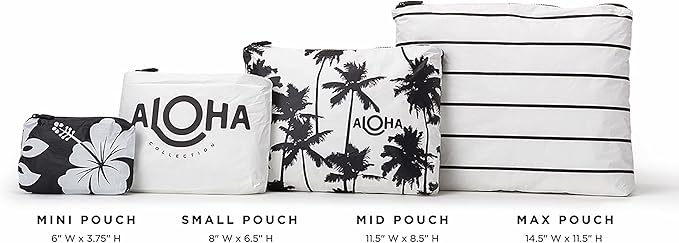 ALOHA Collection Small Pouch | Lightweight, Packable, and Splash-Proof Makeup Pouch | Easy to Clean