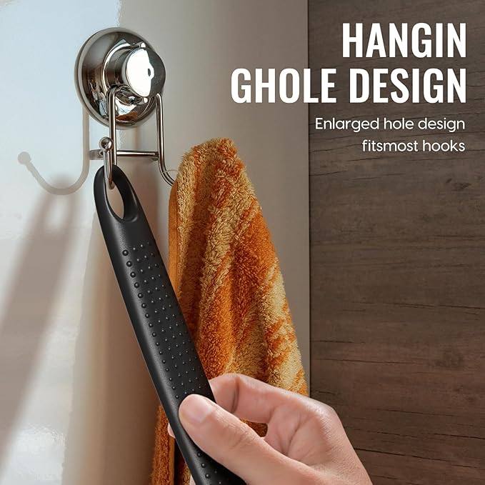 VWMYQ Silicone Back Scrubber for Shower, Silicone Face Scrubber for Men,17in Lengthen Long Handle Body Brush, Double Sided Shower Brush for Shower Exfoliating and Massage, Back Scrubber for Men