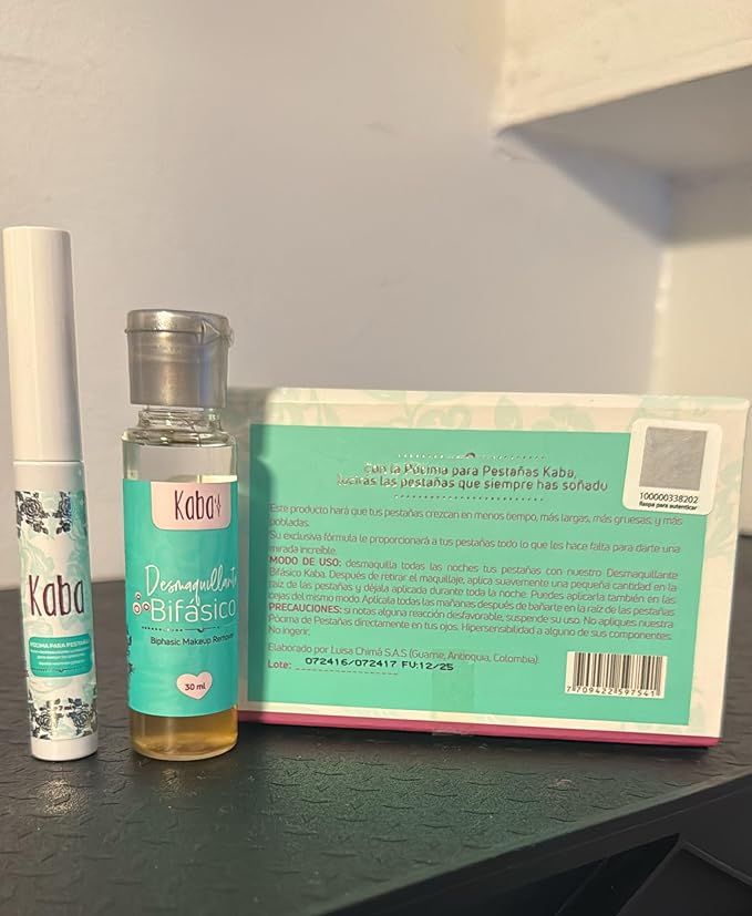 Eyelash Serum, Stronger Lashes, 30ml Makeup Remover Oil & 7ml Eyelash Treatment Kit, Paraben Free, Minoxidil Free, Pócima de Pestañas, aceite desmaquillante de 30ml y tratamiento de pestañas de 7ml