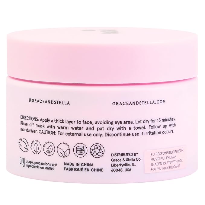 grace & stella Dead Sea Mud Mask (120ml) - Vegan Detox Dead Sea Mask - Mud Masks For Face And Body Mask - Mud Face Mask For Oily Acne, Blackheads