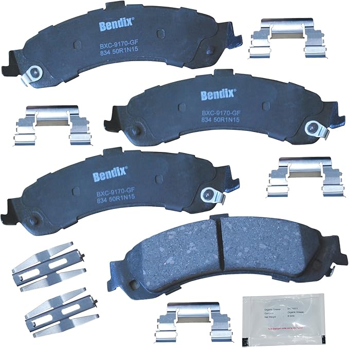 Bendix Priority1 CFC834 Ceramic Rear Brake Pads for Select Models Cadillac Escalade, Escalade ESV, EXT, Chevrolet Avalanche 1500, Silverado Suburban Tahoe, GMC Sierra Yukon, Yukon XL 1500
