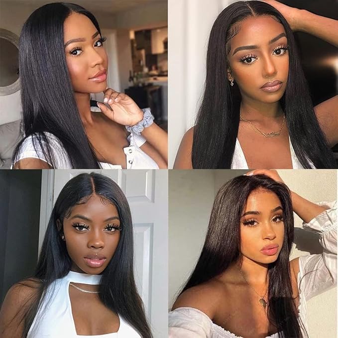 Straight Bundles Human Hair 14 16 18 Inch 10A Brazilian 100% Unprocessed Virgin 3 Bundles Human Hair Weave Extensions Natural Color