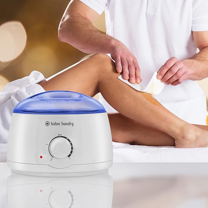 Salon Sundry Portable Electric Hot Wax Warmer Machine for Hair Removal - Blue Lid
