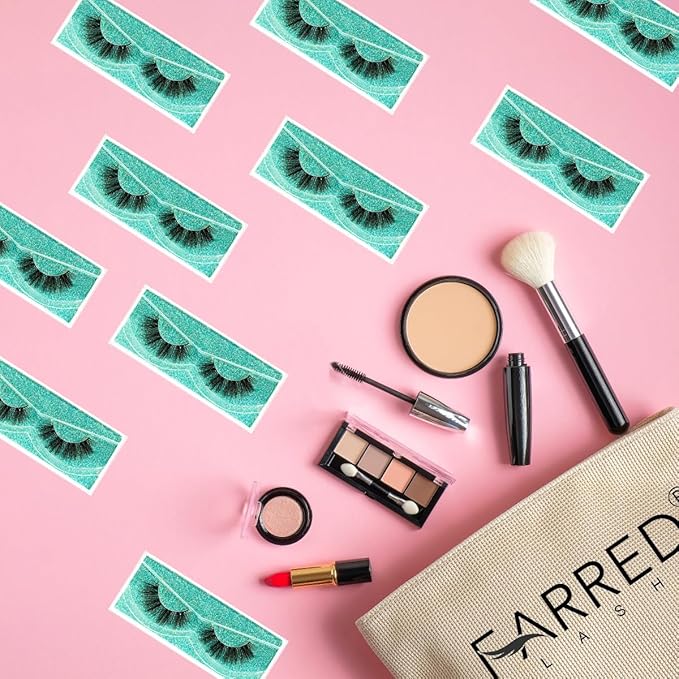 FARRED Wholesale Fluffy Dramatic Bulk Lashes 30 pairs Pack Individual Box 16mm Volume Faux Mink Eyelash Thick 8D Fake Lash Short Natural Look Eyelashes (F06-30 pairs)