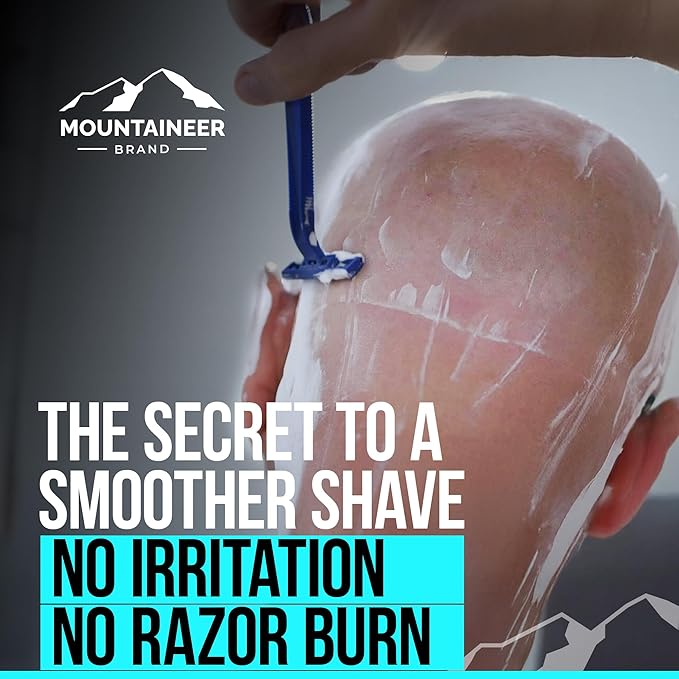 Mountaineer Brand Bald Head Exfoliator & Shampoo | Fresh & Natural Scent | Bald Head Care for Men | Made in WV | Exfoliating Scalp Scrub | Hydrating Soap & Wash | 4oz