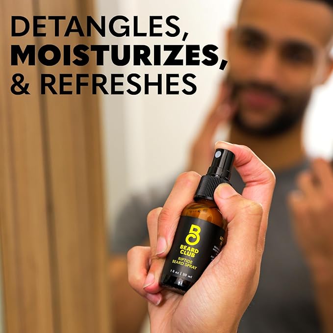 The Beard Club Riptide Beard Softening Spray by Beard Club - Nourishing & Styling Formula for Enhanced Beard Growth, Softness & Shine - Enriched with Natural Ingredients for Healthy Facial Hair