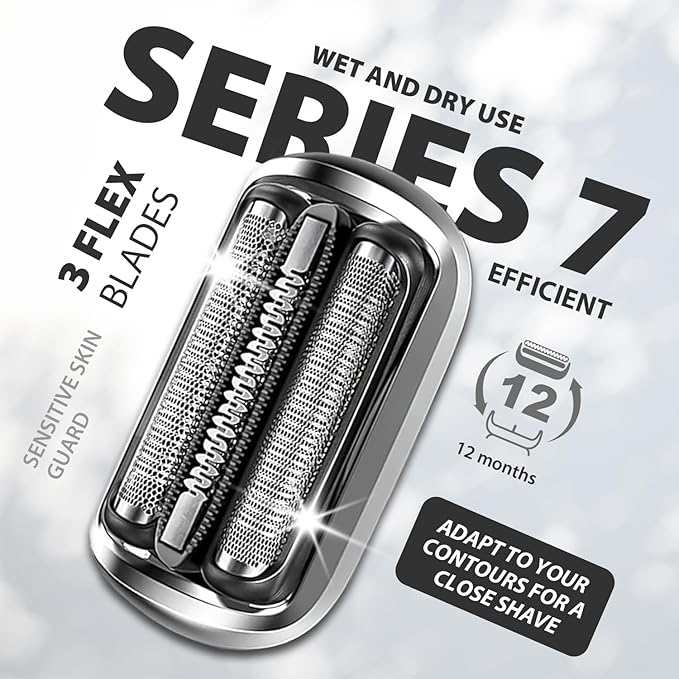 74S Replacement Shaver heads Compatible with Braun Series 7 Replacement Head,suitable for 7120s, 7125s, 7127cs, 7171cc, 7175cc, 7185cc and 7189cc