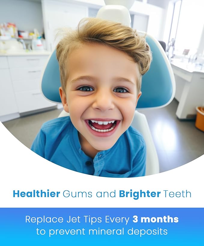 Replacement Tips for Waterpik Water Flosser (6 Classic Jet Tips), Waterpik replacement heads, Replacement Classic Jet Tips Compatible with Waterpik Oral Irrigator