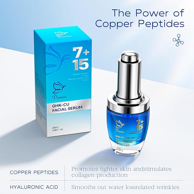 Copper Peptide Serum-Peptide Serum for Face & Neck,Anti-Aging Wrinkle-Advanced Youthful Skin Face Elixir - GHK-Cu, EGF, Hyaluronic Acid - Anti-Aging, Firming,Moisturizing-Korean Skin Care,25mL/0.88 Oz