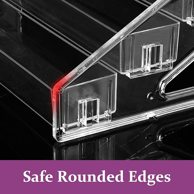 Nail Polish Organizer 60 Bottles of 5 Layers Sunglass Organizer Acrylic Display Rack Eyeglasses Storage Essential Oils Holder Makeup Organizer No Tool Needed Assembly, Clear