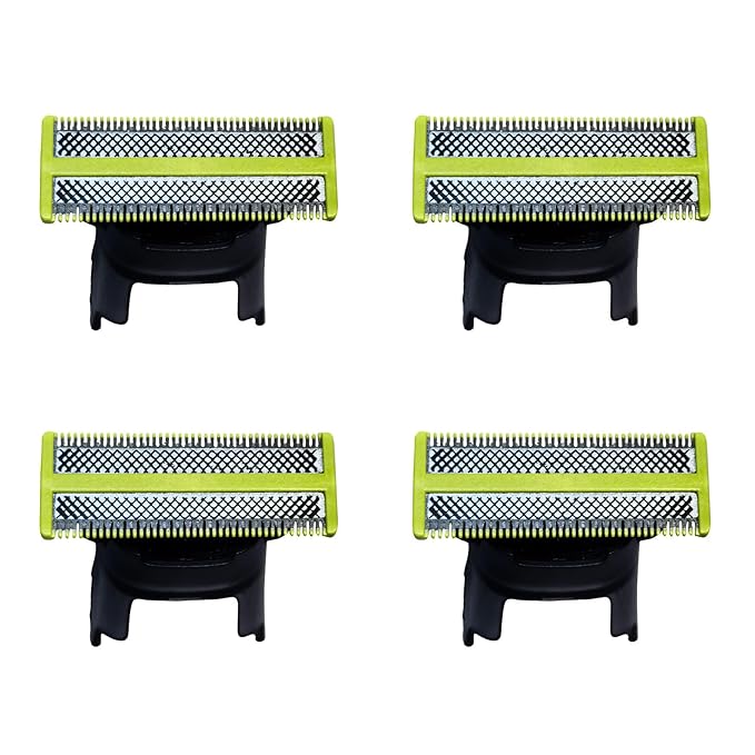 4 Pack Replacement Blades Compatible with Norelco One 1 Blade, Durable Stainless Steel, Trim, Edge and Shave,Suitable spare blades QP210/80 QP2515 QP2520 QP6510 QP6530