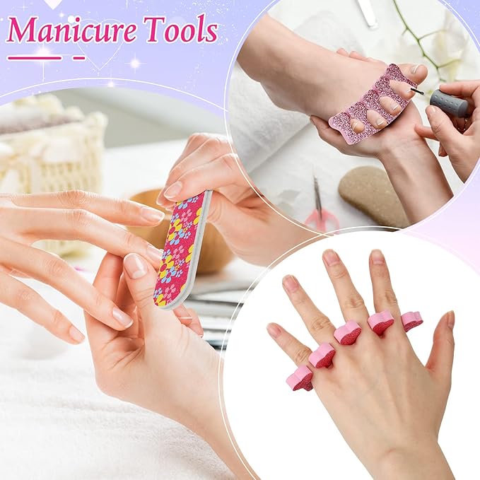 170 Pcs Spa Party Favors for Girls Multiple Spa Party Supplies Include Tote Bags Nail File Eye Mask Toe Separators Nail Stickers Cute Hairbands Hair Circle Colored Hair Braids Clip