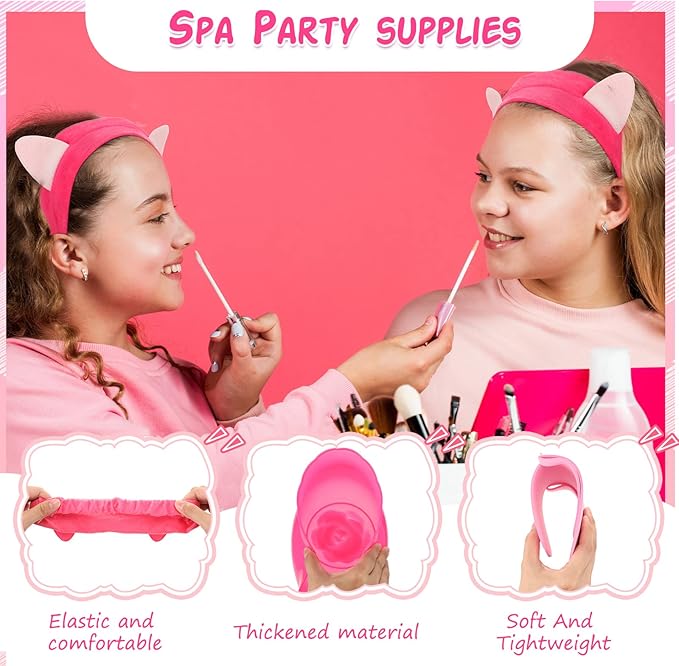 20 Pcs Spa Party Supplies Include Kimono Robe Spa Headband Disposable Foam Pedicure Slippers Mask Washbasin for Salon Pedicure Washing Shower, Size 10