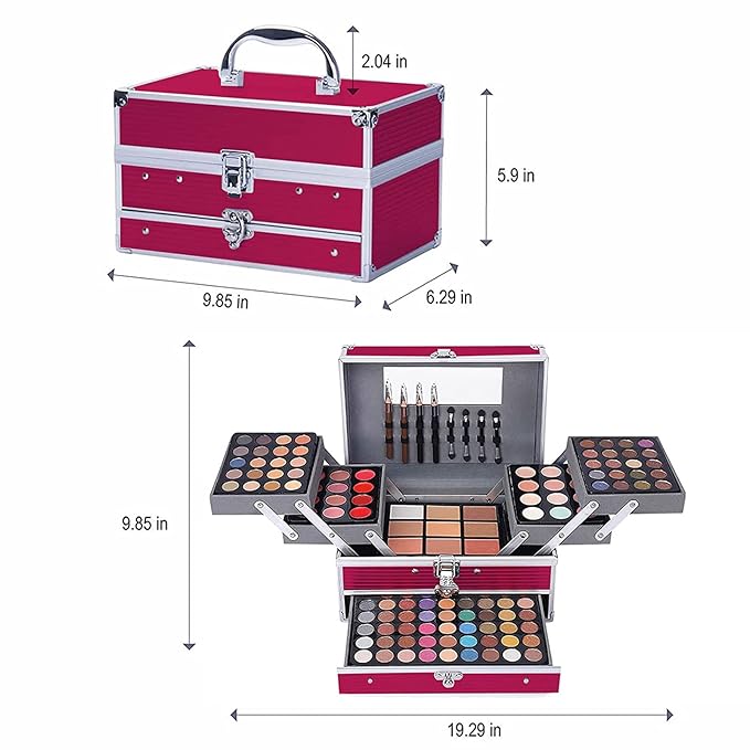 132 Color All In One Makeup For Women Full Kit,Professional Makeup Kit,Makeup Gift Set for Women &Girl,Include eyeshadow/lipstick/concealer/Lip Gloss/Eyeliner/Mascara/Makeup Brushe(006N1-Pink)